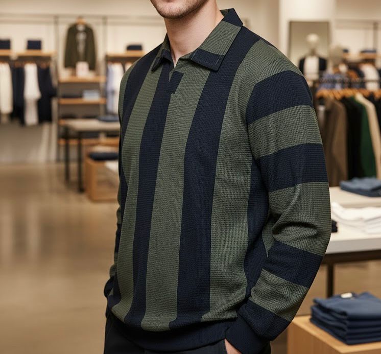 ZARA  Jhonny Polo Old Money Knitted Wear V-NECK