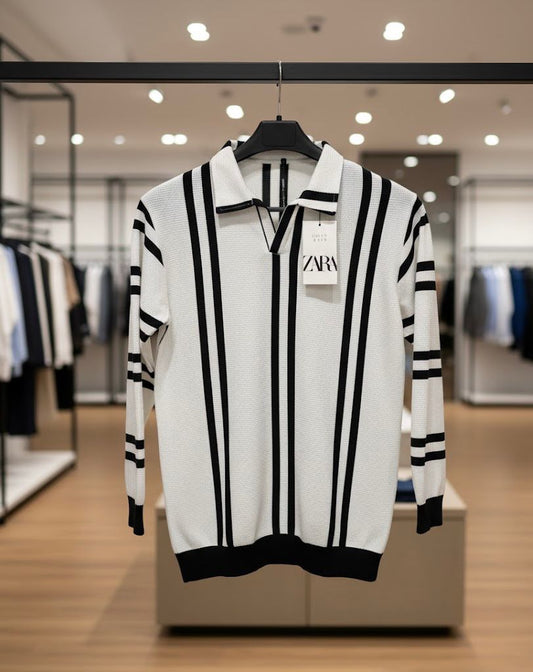 ZARA V-Neck Jhonny Polo Old Money Knitted Wear