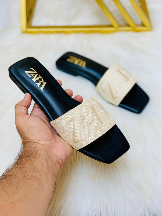 Zara Embroidery Flat Slipper
