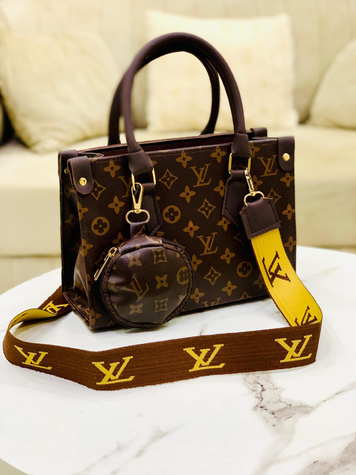Louis Vuitton-inspired 2-piece handbag