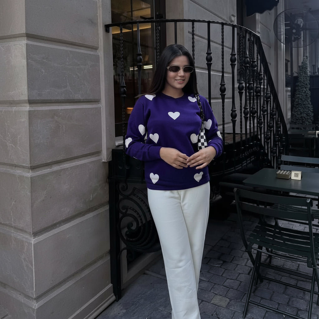 "Winter arrival" Heart Track Suite Shirt & Trouser