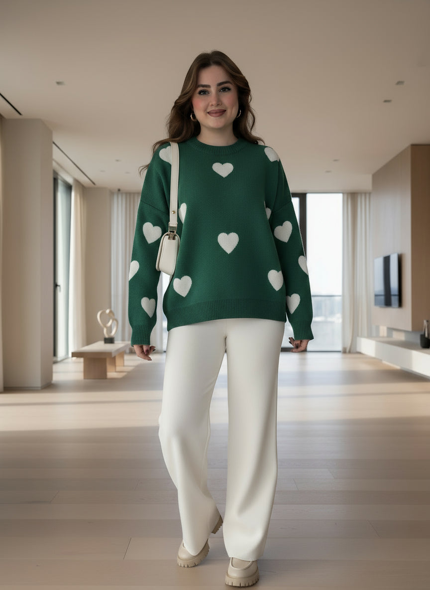 "Winter arrival" Heart Track Suite Shirt & Trouser