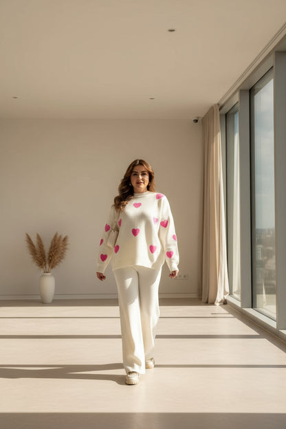 "Winter arrival" Heart Track Suite Shirt & Trouser