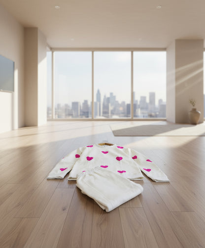 "Winter arrival" Heart Track Suite Shirt & Trouser