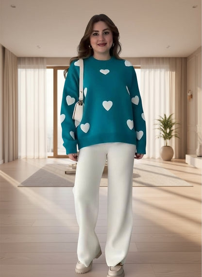 "Winter arrival" Heart Track Suite Shirt & Trouser