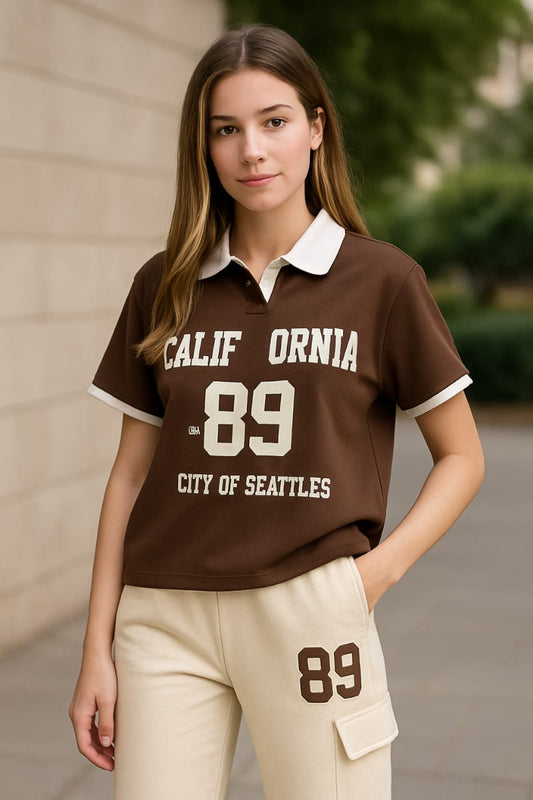 California 98 - Women Cali Collar Cargo style Polo Shirt & Trouser