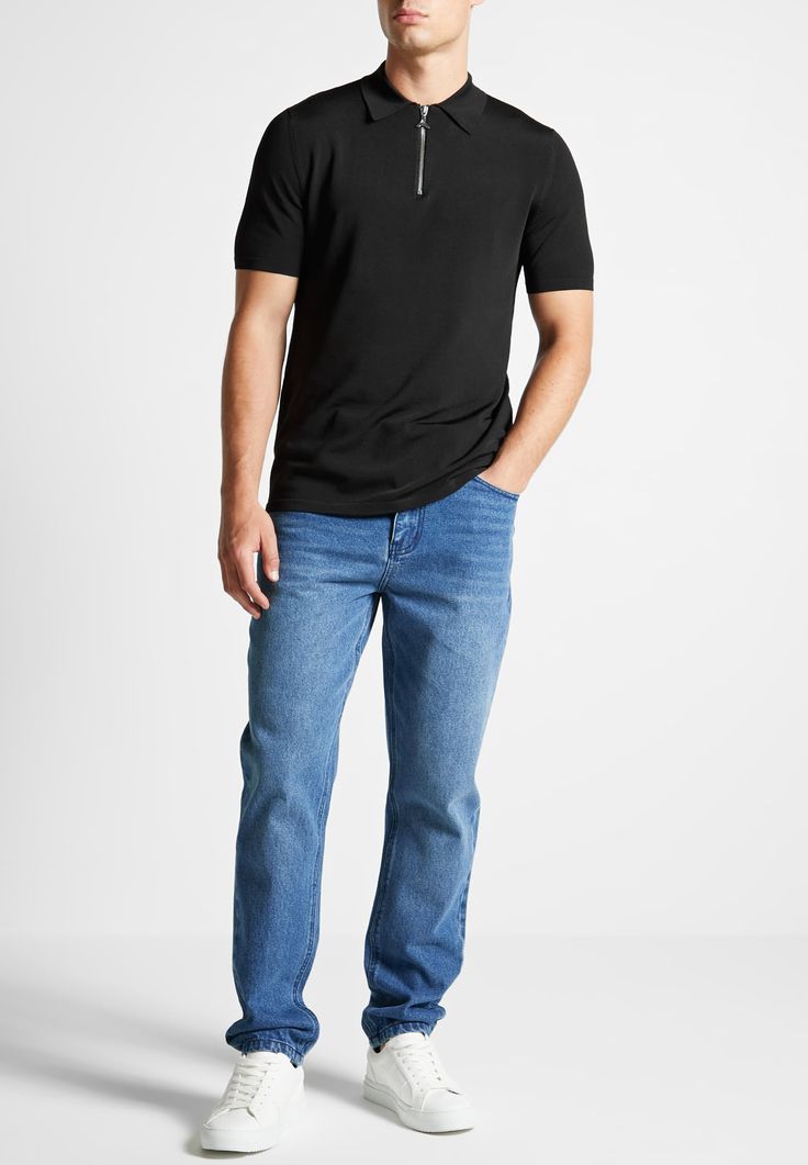 ZARA PREMIUM ZIP POLO OLD MONEY KNITTED WEAR