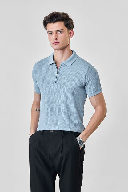 ZARA PREMIUM ZIP POLO OLD MONEY KNITTED WEAR