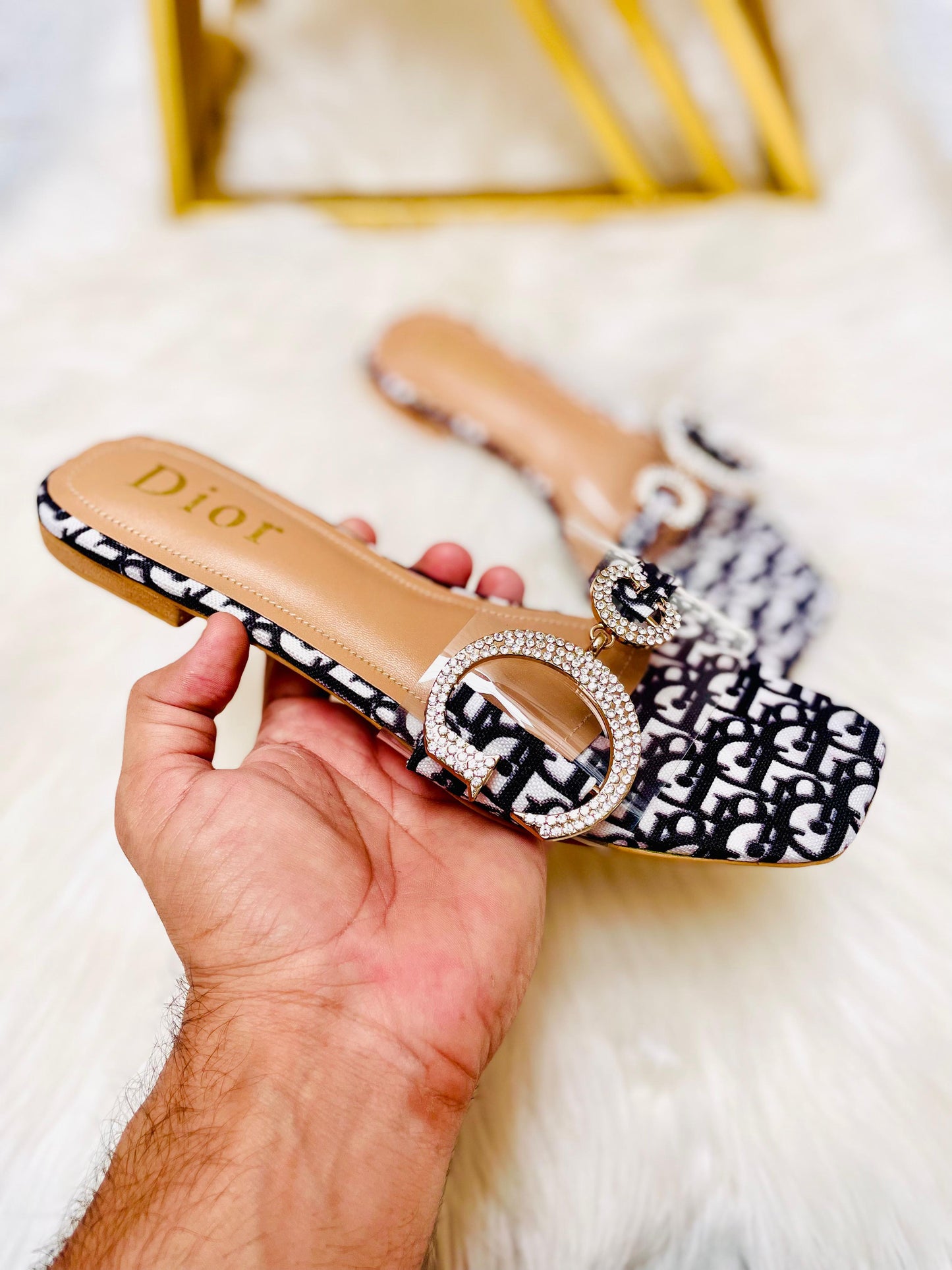 Dior D Buckle Slipper