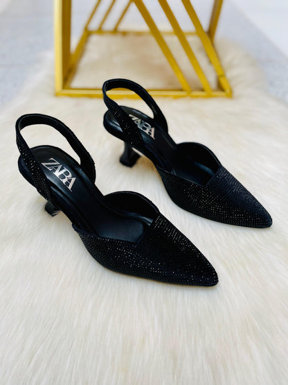Zara Stone Pointed Heel 👠