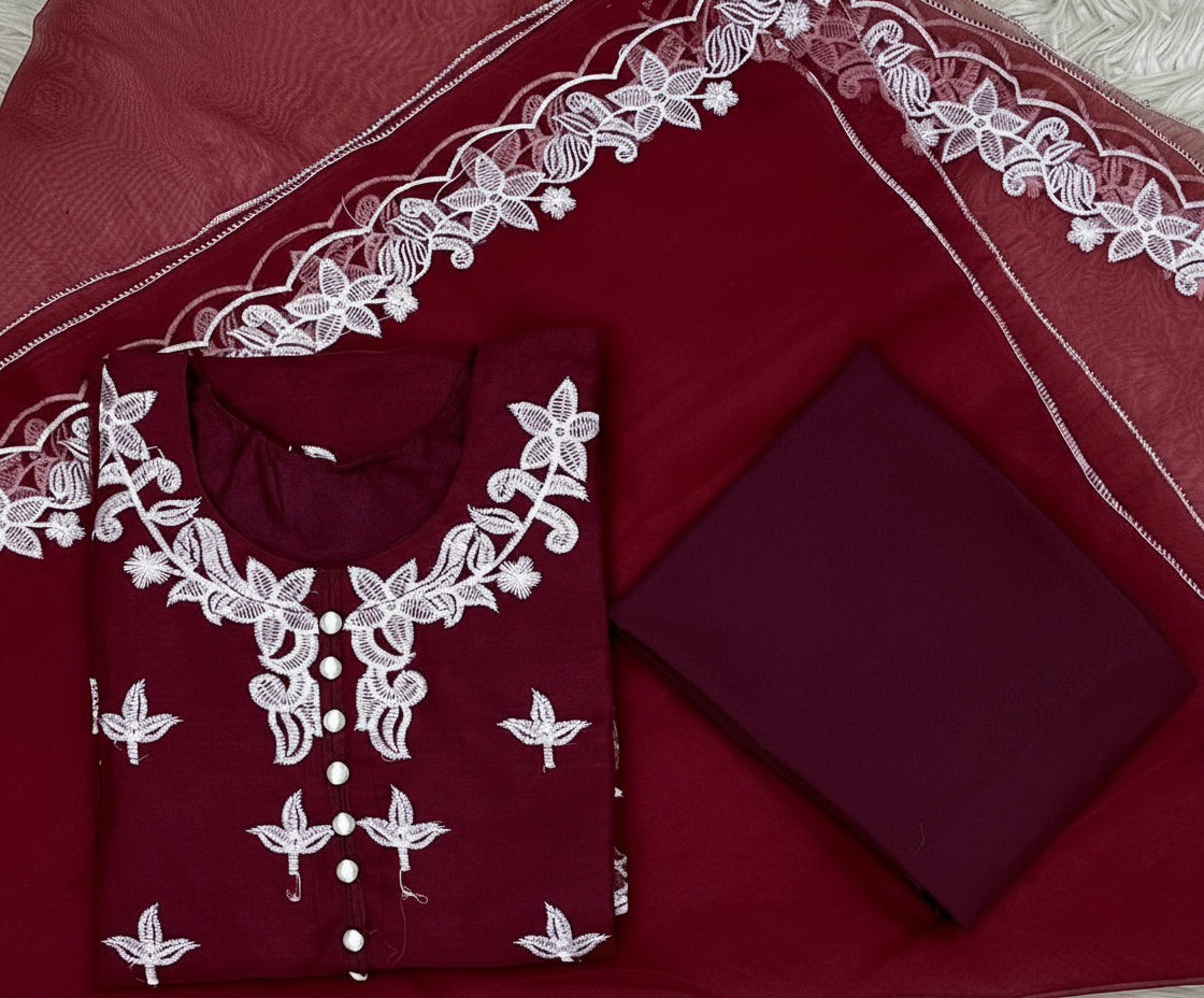 Winter sale Organza 3 piece