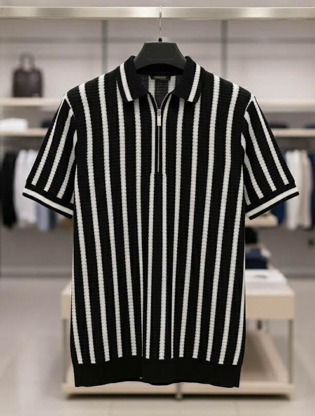 ZARA PREMIUM ZIP POLO OLD MONEY KNITTED WEAR