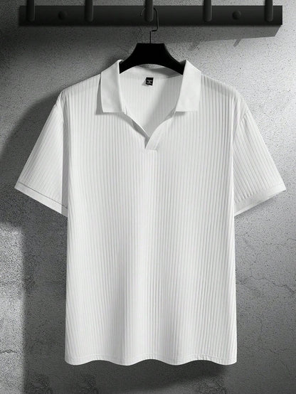 Rib Knit Polo Sweater