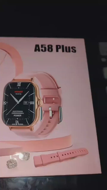 A58 LADIES SMART WATCH With One Gold Watch And Jewellery Items For Free