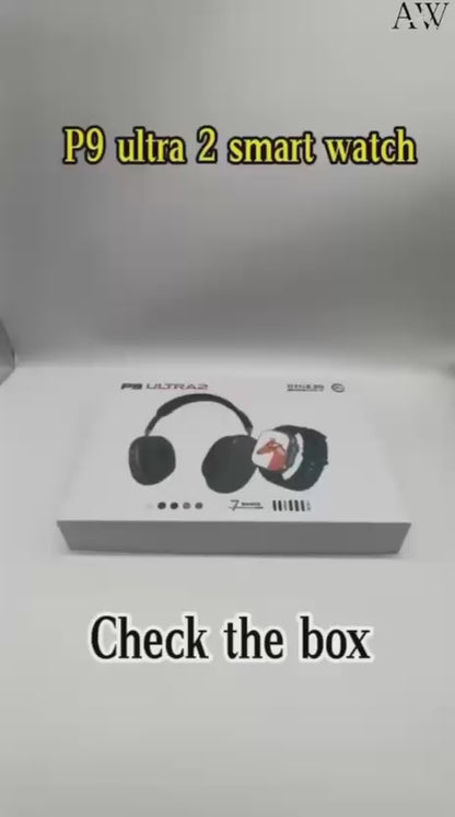 P9 Ultra 2 Smart Watch ⌚ with Headphones 🎧 Box Pack with Charger