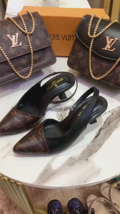 Louis Vuitton LV Slingback Heel + LV Cross Body Bag 💼
