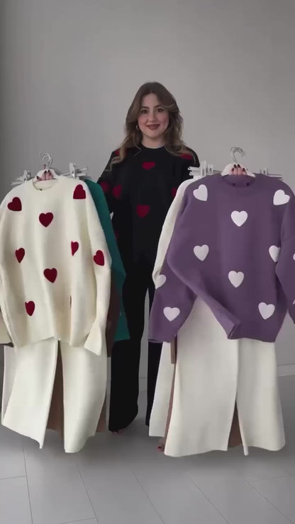 "Winter arrival" Heart Track Suite Shirt & Trouser