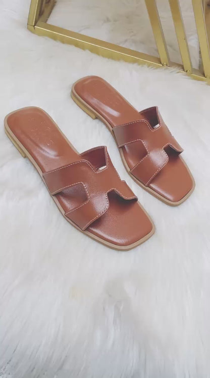 Hermes Flat Slipper