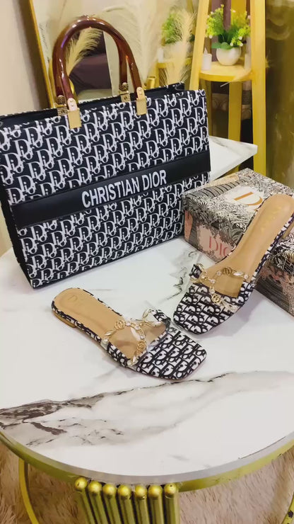 Christian Dior D Buckle Slipper + Dior DD Hand Bag 👜