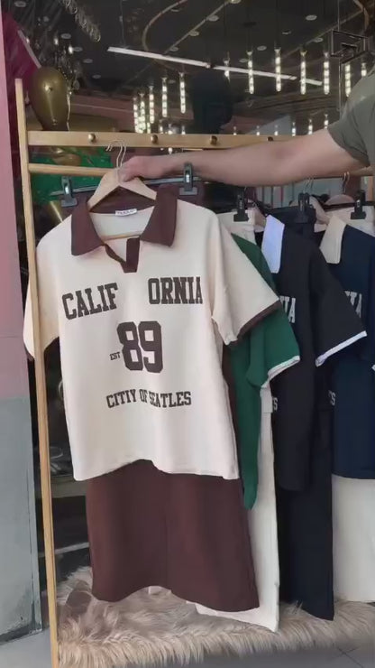 California 98 - Men Cali Collar Cargo style Polo Shirt & Trouser